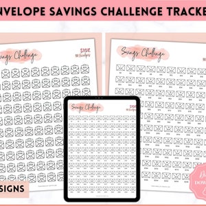 10k Envelope Challenge, 10000 Savings Tracker Printable, 100 Envelopes Save, Budget Cash Envelope, 100 day challenge, Money Saving Finance
