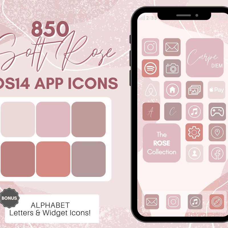 Ios 14 Aesthetic Rose Gold - Etsy