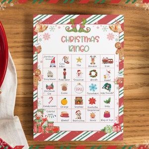 Holiday Bingo Cards, Christmas Bingo Game, 25 Printable Bingo Cards, Xmas Party Game, Fun Family Activity Set, Office Party, Quiz