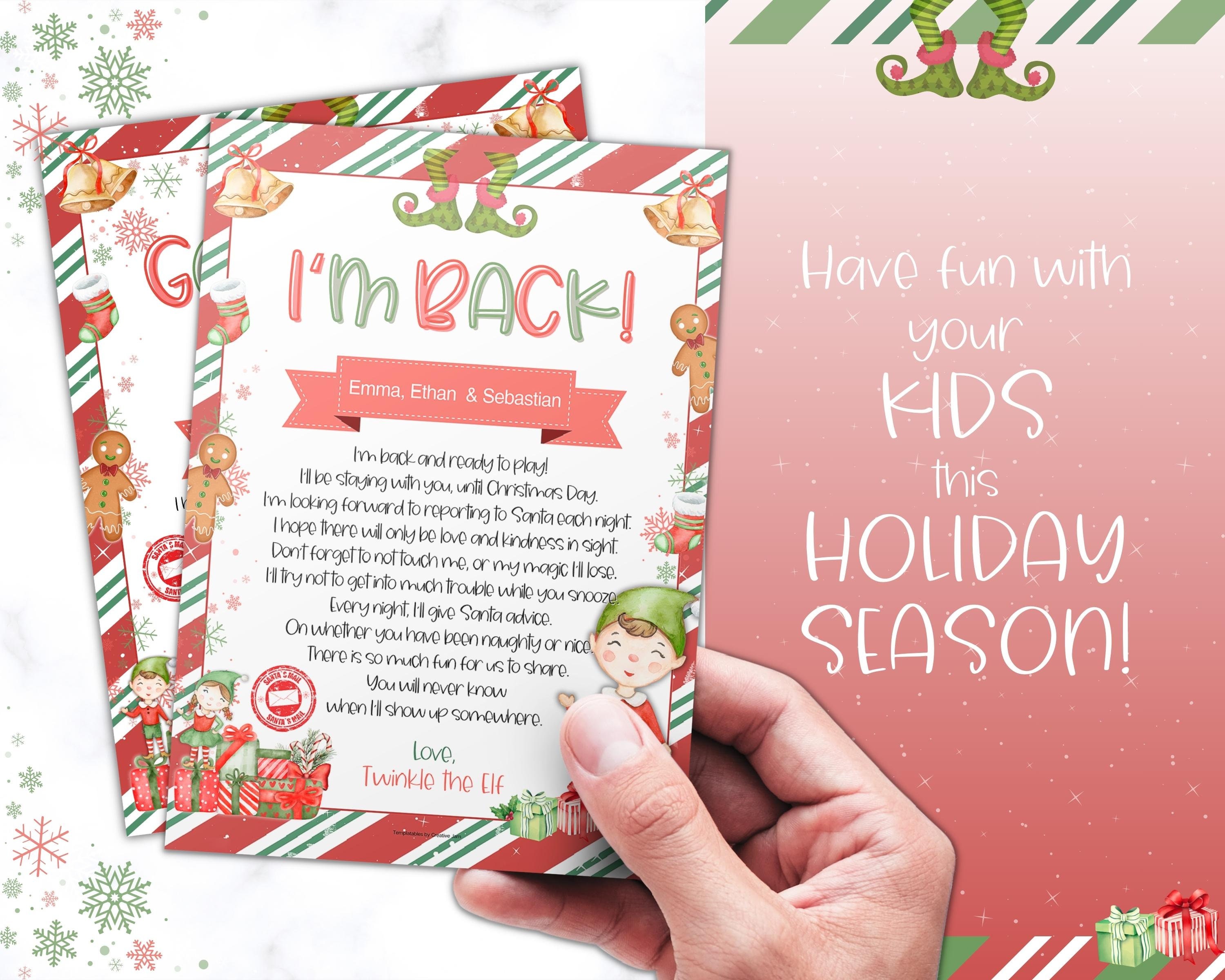 EDITABLE Elf Letters, Elf Arrival & Goodbye Letter BUNDLE, Elf Welcome ...