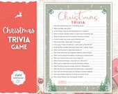 Holiday Trivia Game! Christmas Trivia Game Printables, Xmas Party Game, Fun Family Activity Set, Virtual, Kids Adults, Office Party, Quiz