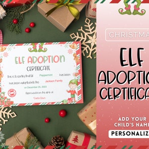 EDITABLE Elf Adoption Certificate, Elf Welcome Kit, Elf Arrival Letter, Elf Letters, Elf is back, Elf Arrival, Christmas Kids Elf printable
