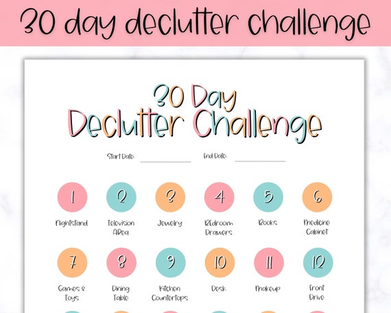 買い保障できる Day 30 Declutter Planner Cleaning Printable, Challenge 全巻セット