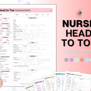 Nurse Head to Toe Assessment Sheet, Head-to-toe Assessment Guide ...