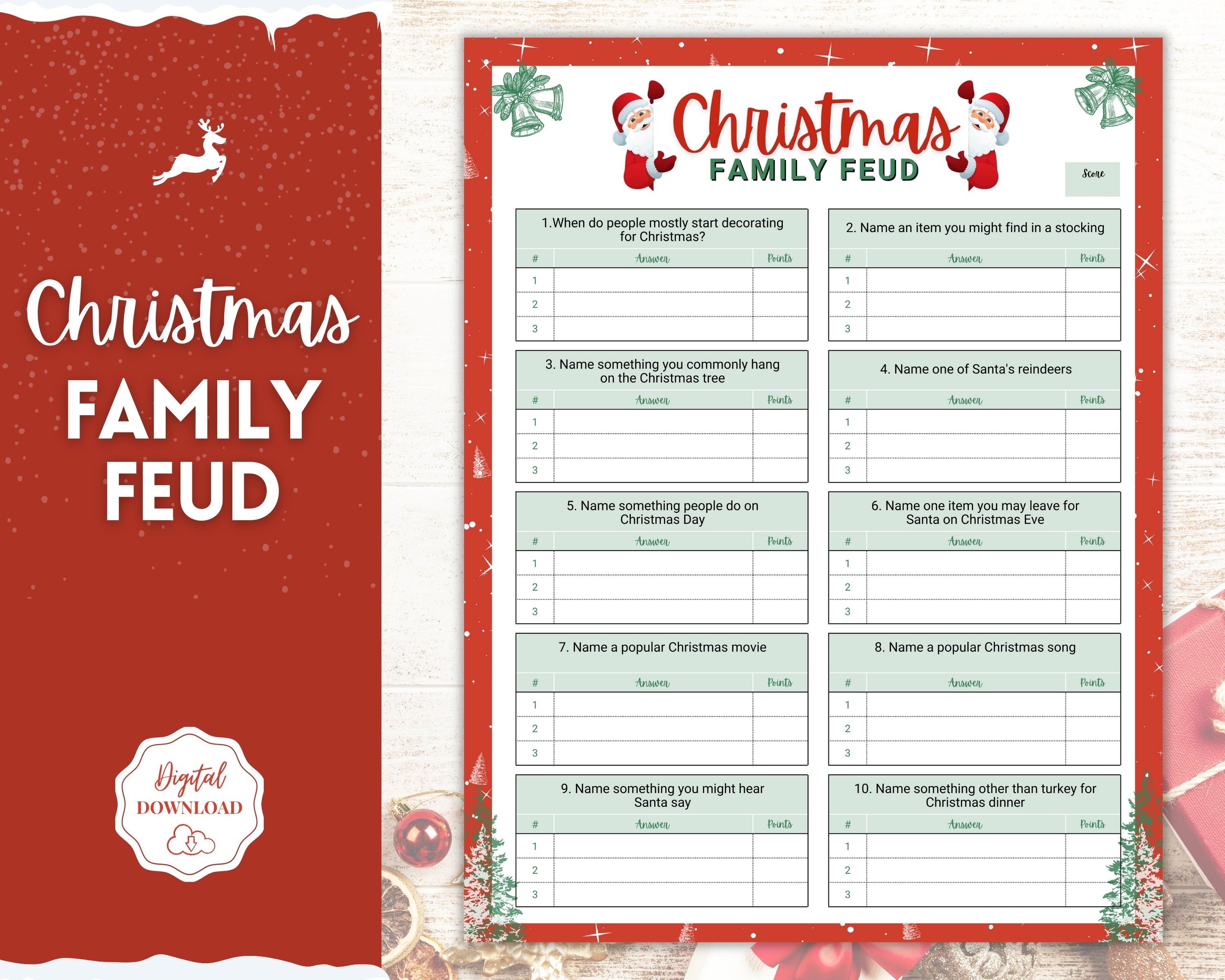 Christmas Family Feud Game Holiday Family Quiz Game -  Portugal