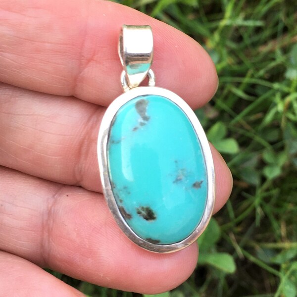 Turquoise et argent sterling pendentif