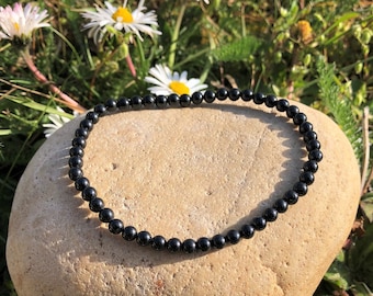 Black spinel stone bracelet 4mm