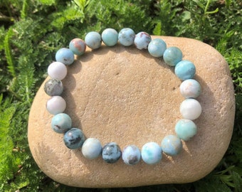 Larimar adult bracelet ball 8mm