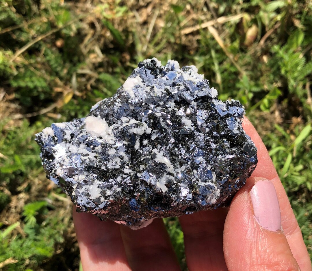 Calcite on Galena 242 Grams - Etsy