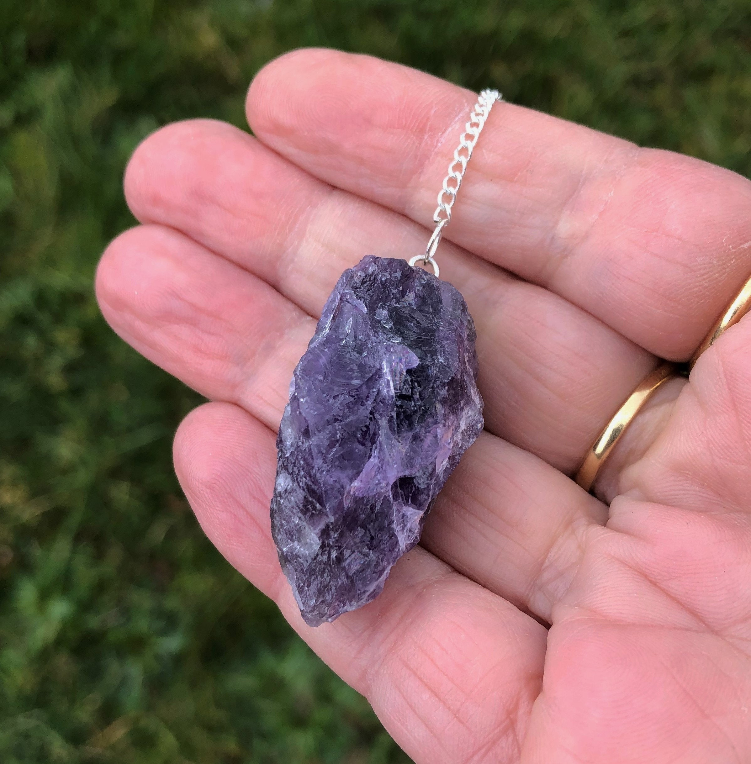 Pendule Améthyste Brute 18, 75 Grammes