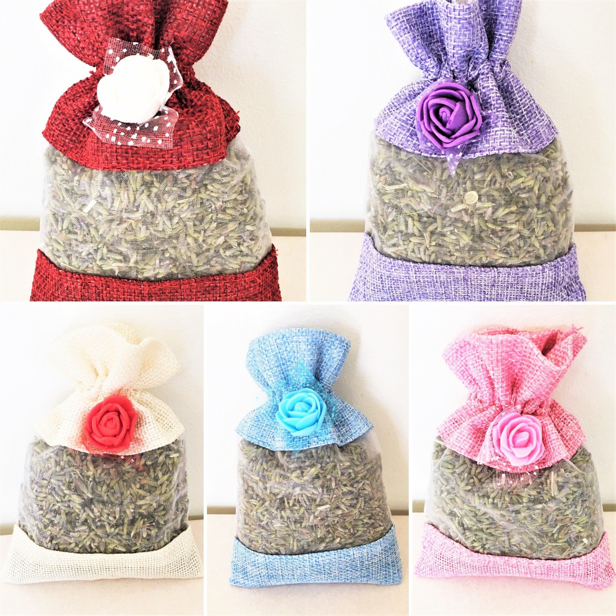 Lavande de Provence 2 Sacs Bourses Fleur Séchée Parfum d'intérieur Décoration