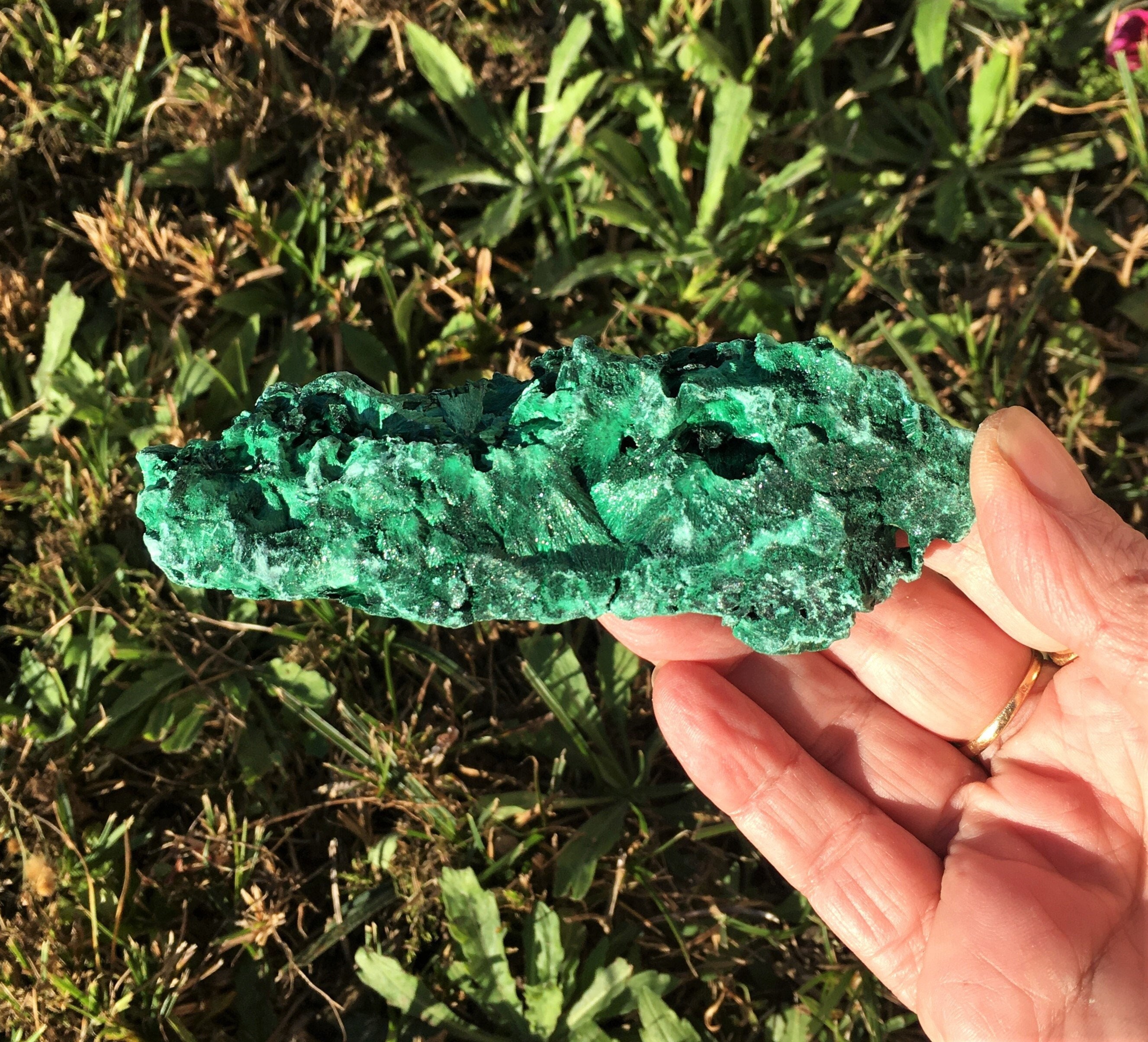 Malachite Fibreuse 145 Grammes Pierre Brute