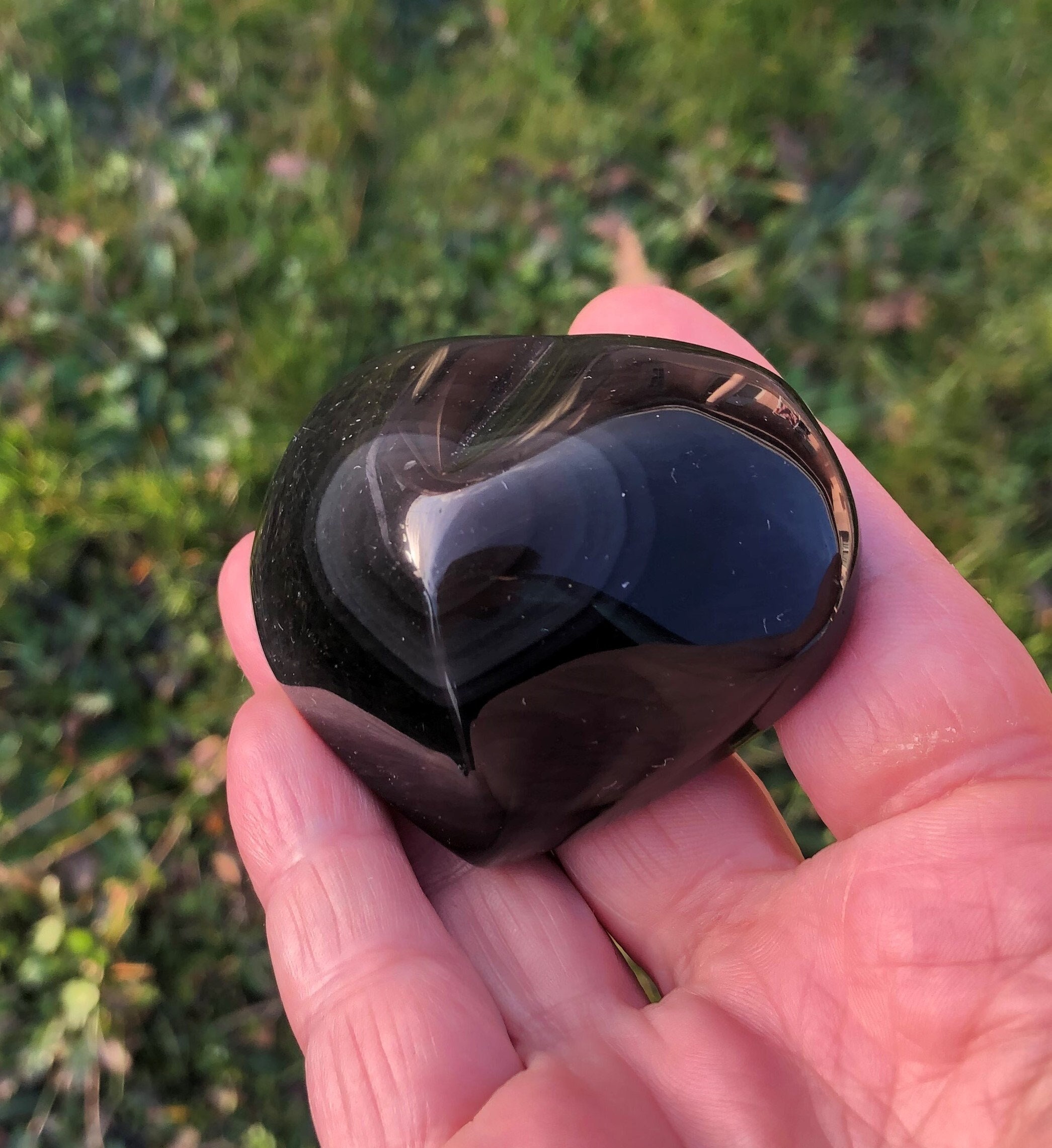 Galet Obsidienne Oeil Céleste 101, 40 Grammes Galet Arc en Ciel