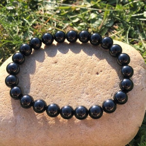 Black spinel stone bracelet 8mm