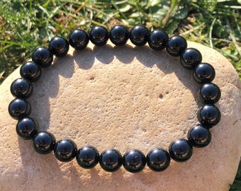 Black spinel stone bracelet 8mm