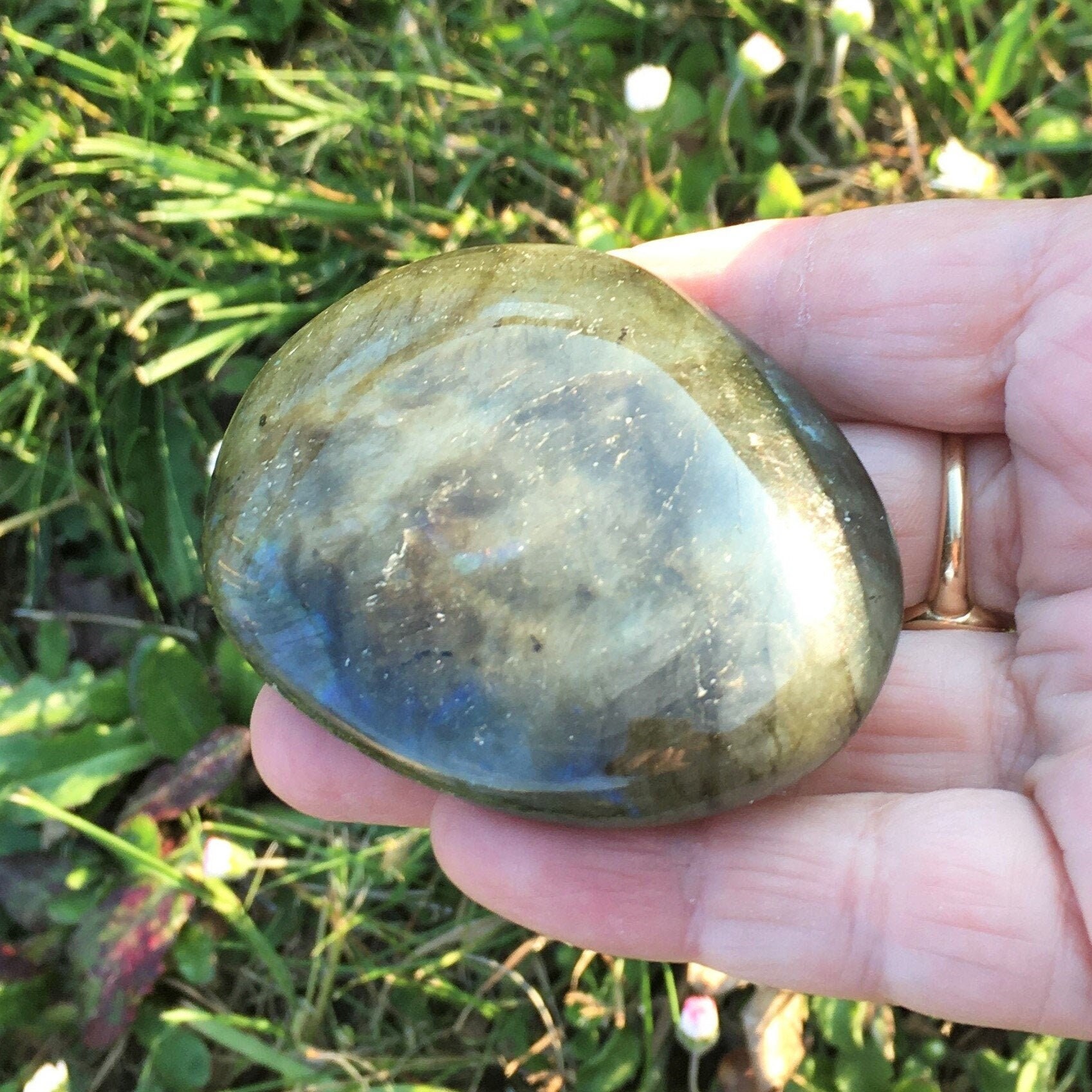 Labradorite Galet 100, 57 Grammes Pierre Bleue