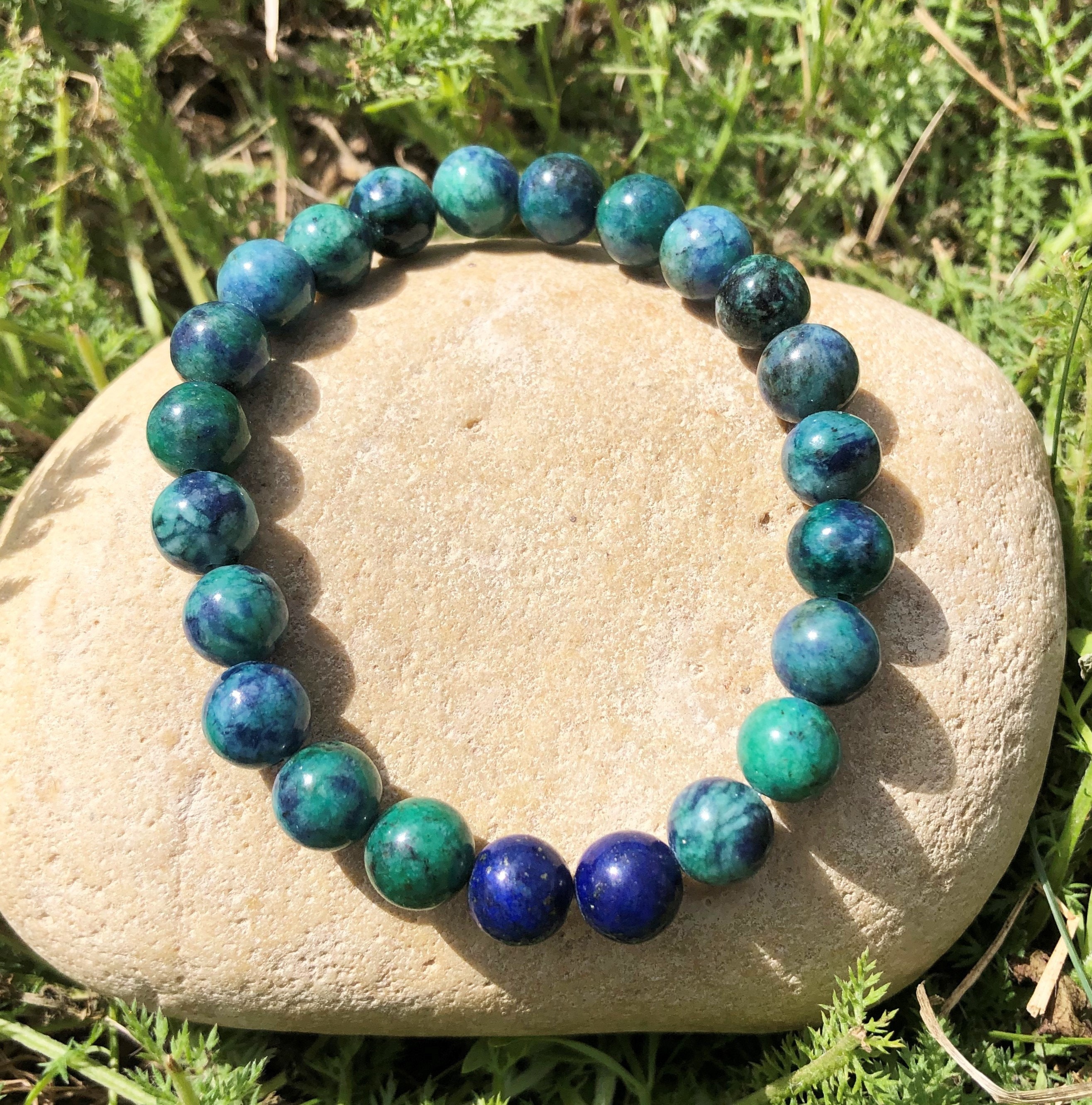 Azurite Bracelet (10 mm beads) – Unity Market Co.