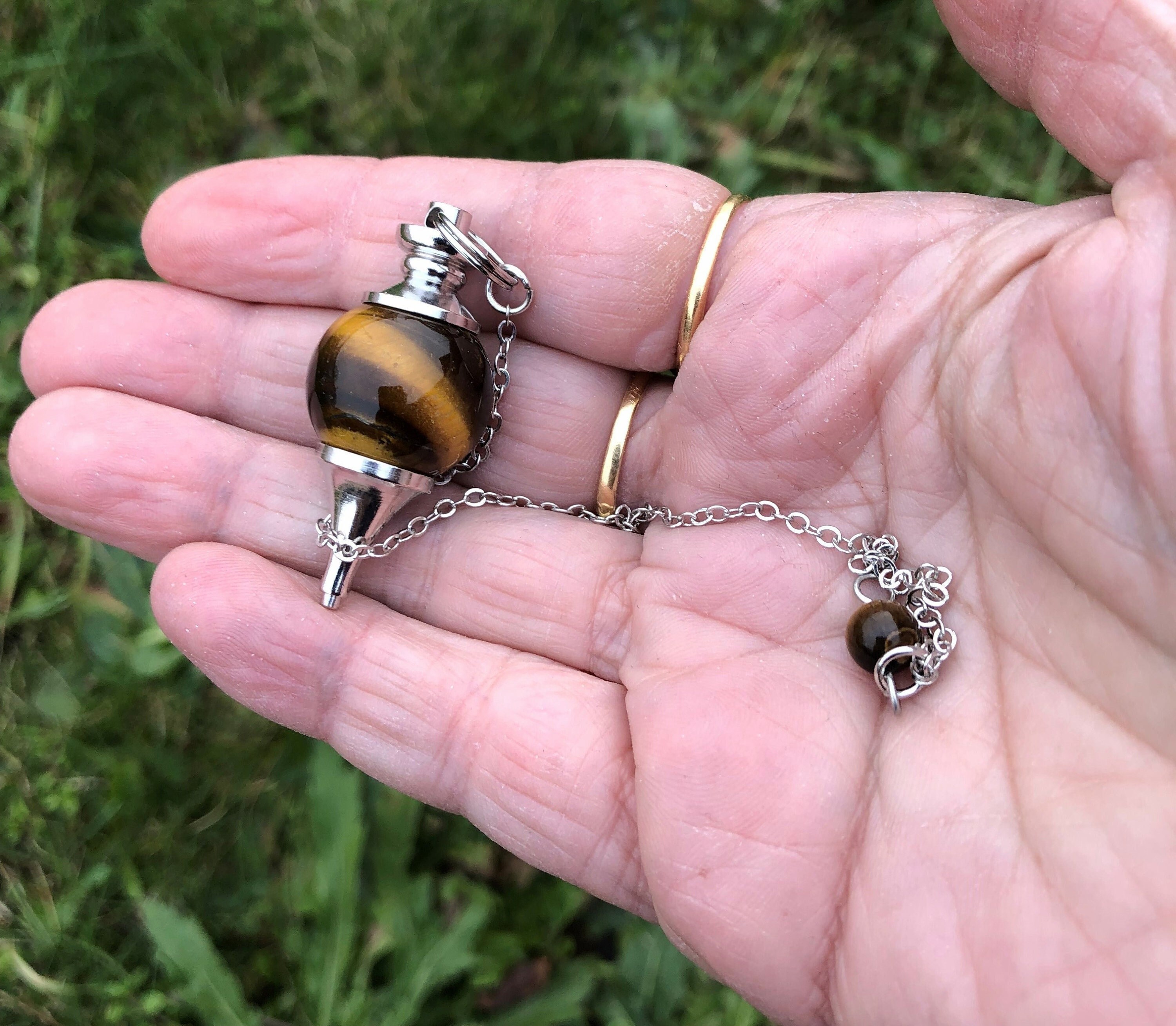 Pendule Séphoroton Oeil de Tigre Pendule Divinatoire 16, 20 Grammes