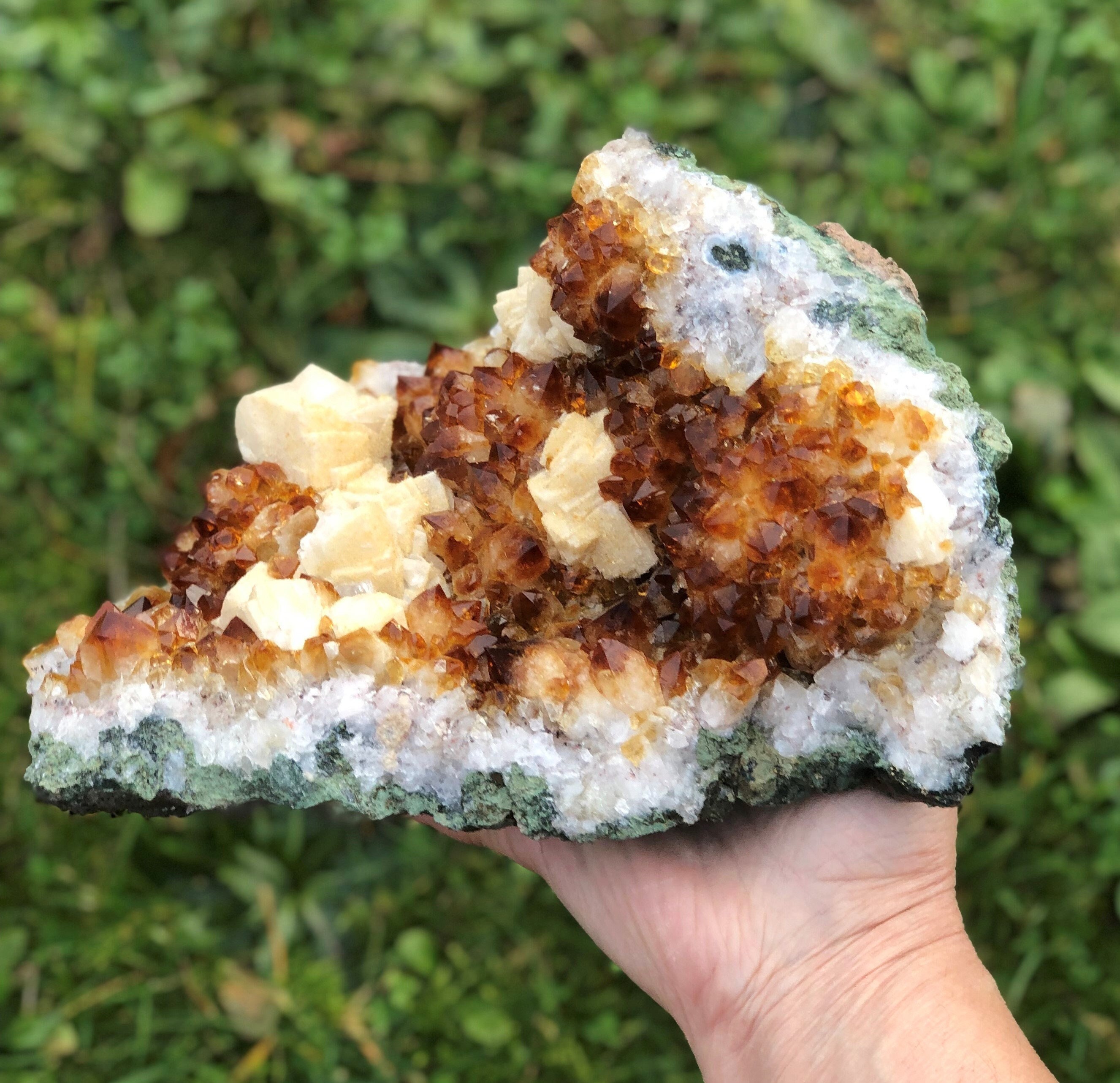 Citrine avec Des Inclusions de Calcite Pierre Brute 2, 295 Kgs