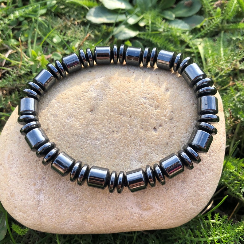 Hématite magnétique bracelet pour hommes et femmes grande taille image 3