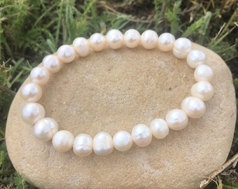 6mm ball cultured pearl bracelet