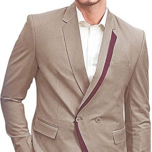 Men Suit, Mens Almond Stylish 2 Button Suit, Mens wedding outfit, mens wedding tuxedo