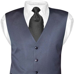 Mens Gray V Vest Double Breasted 5 Button Jacket