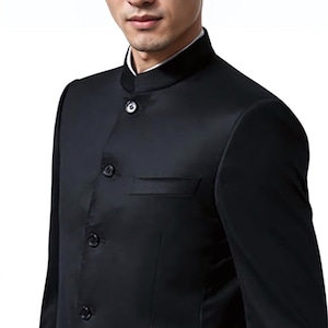 Black nehru suit best sale