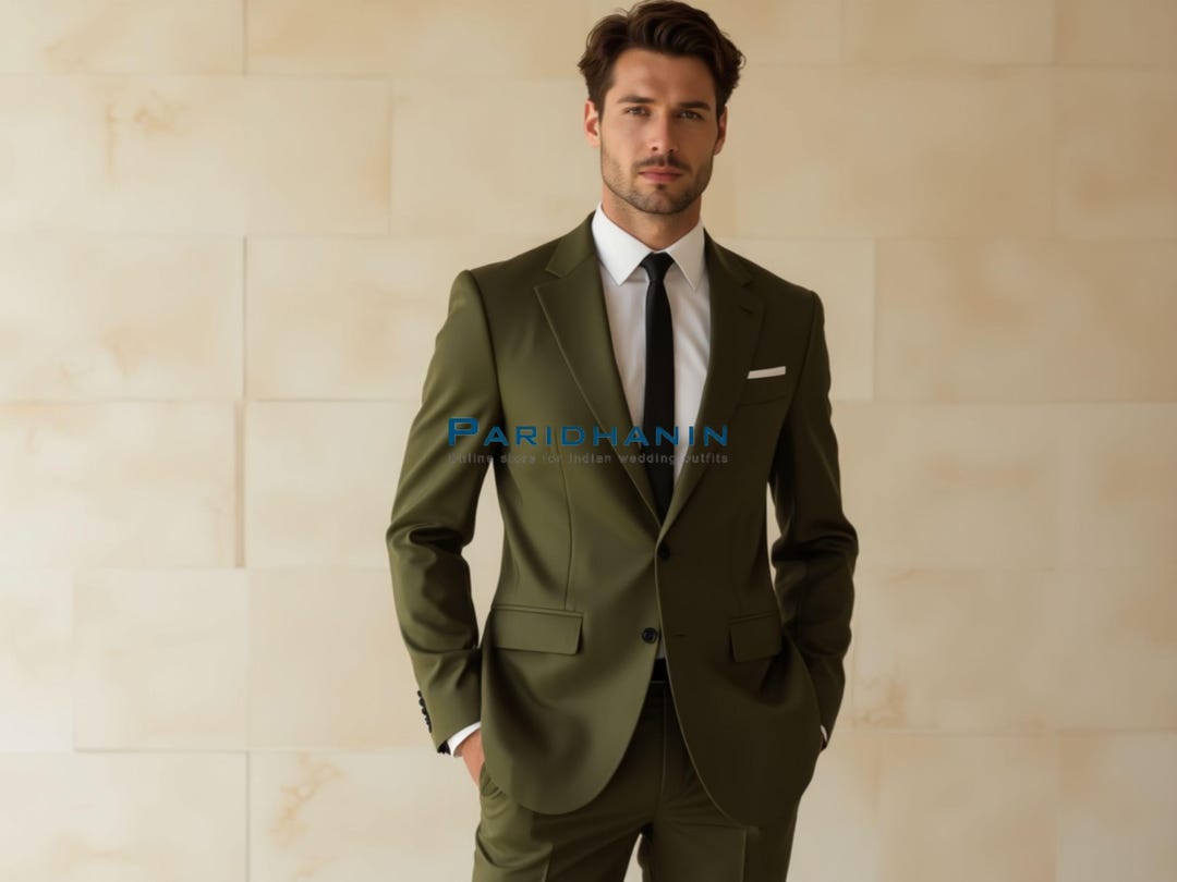 Elegant 2-Piece Khaki Groom & Groomsmen Suits