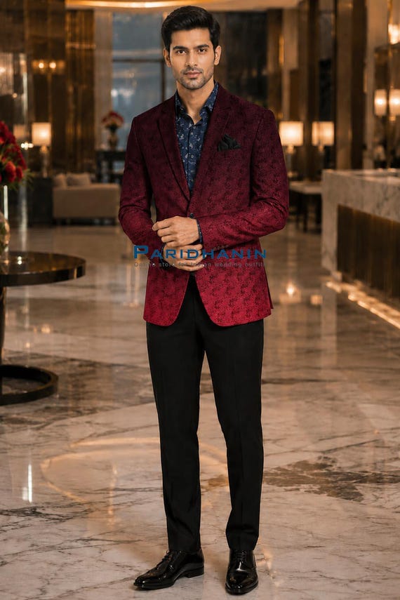 Red Velvet Jacket Designer Red Blazer Indiamart Red Velvet Men's Jacket Mens Red Velvet Zipper Jacket At ₹  800 Mens Jacket In New Delhi
