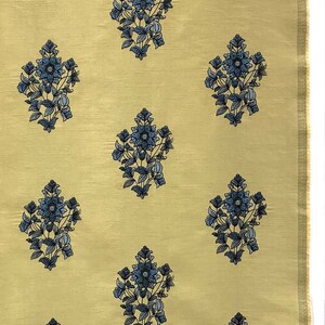 Tissu de soie Dupion brodé doré, jupes bohèmes, chemin de table, courtepointe artistique, sacs brodés-tissu indien