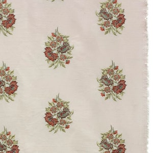 Tissu de soie Dupion brodé rose, jupes bohèmes, chemin de table, courtepointe artistique, sacs brodés-tissu indien