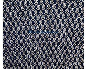 Cream Dupion Silk Floral Embroidered Fabric Indian Wedding Dress Material 58 Inch Wide by Yard | Paridhanin.