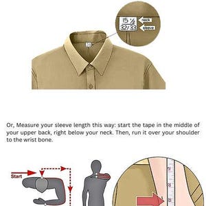 a picture of a man's shirt with measurements