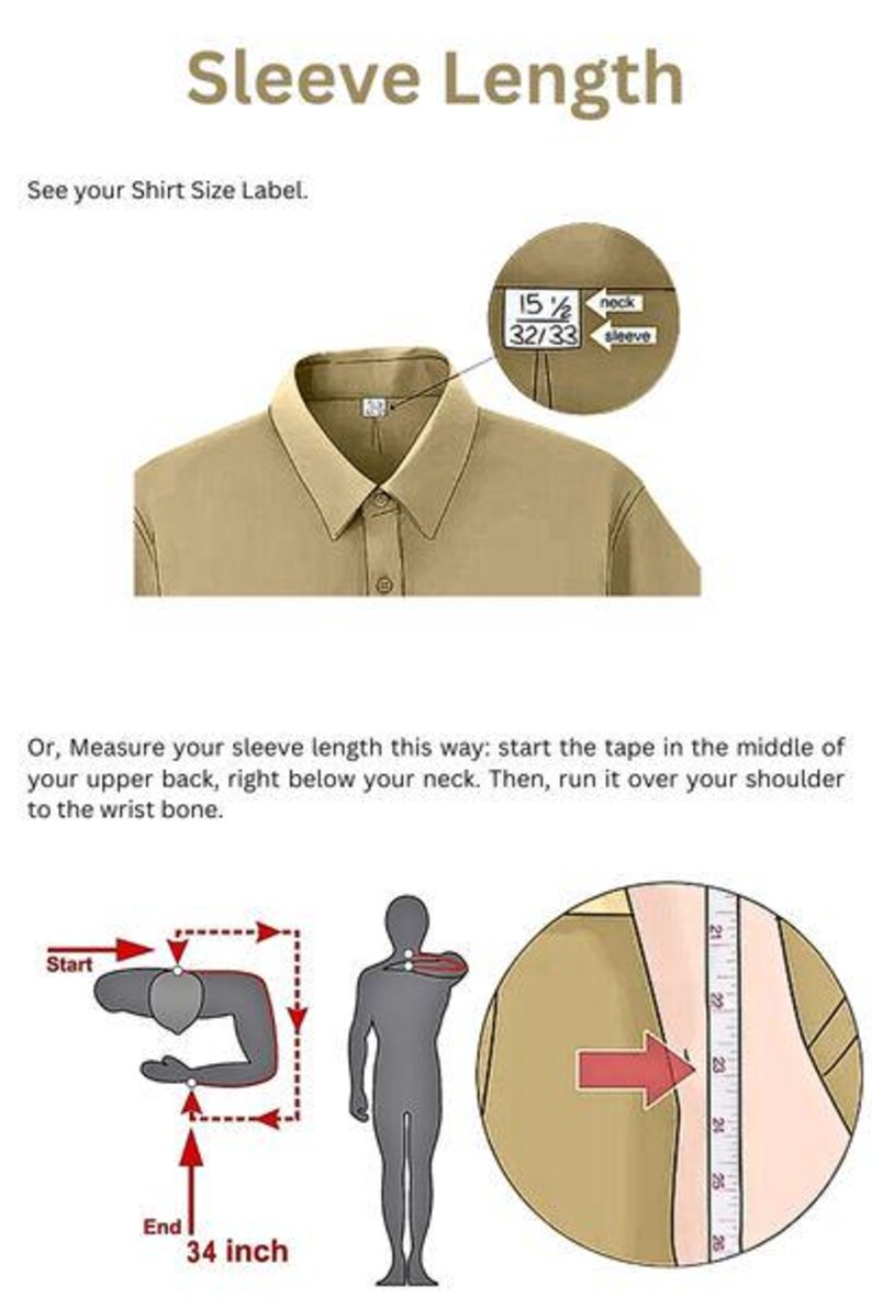 a picture of a man's shirt with measurements