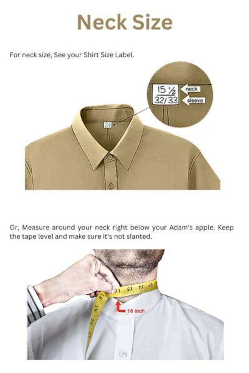 a man is measuring his shirt size with a tape