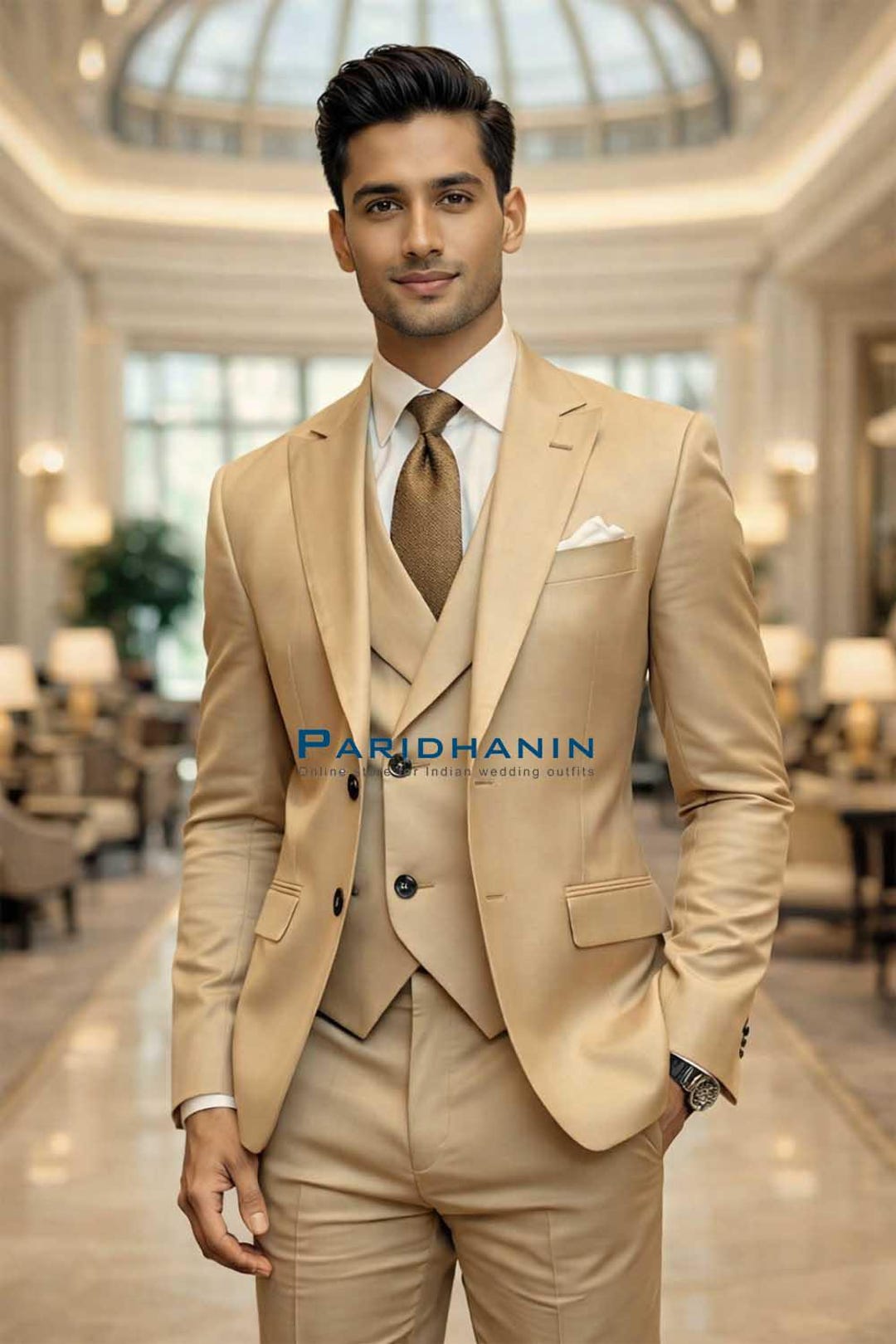 Champagne Gold 3 Piece Tuxedo Suit for Groom Slim Fit Wedding & Formal Evening Attire for Men | Paridhanin. - Etsy Champagne Gold 3 Piece Tuxedo Suit for Groom Slim Fit Wedding & Formal Evening Attire for Men | Paridhanin. - Etsy