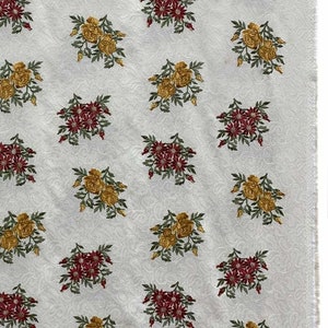 Tissu de soie Dupion brodé blanc, jupes bohèmes, chemin de table, courtepointe artistique, sacs brodés-tissu indien