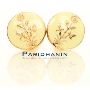 Elegant Gold Floral Cufflinks Button Set for Weddings