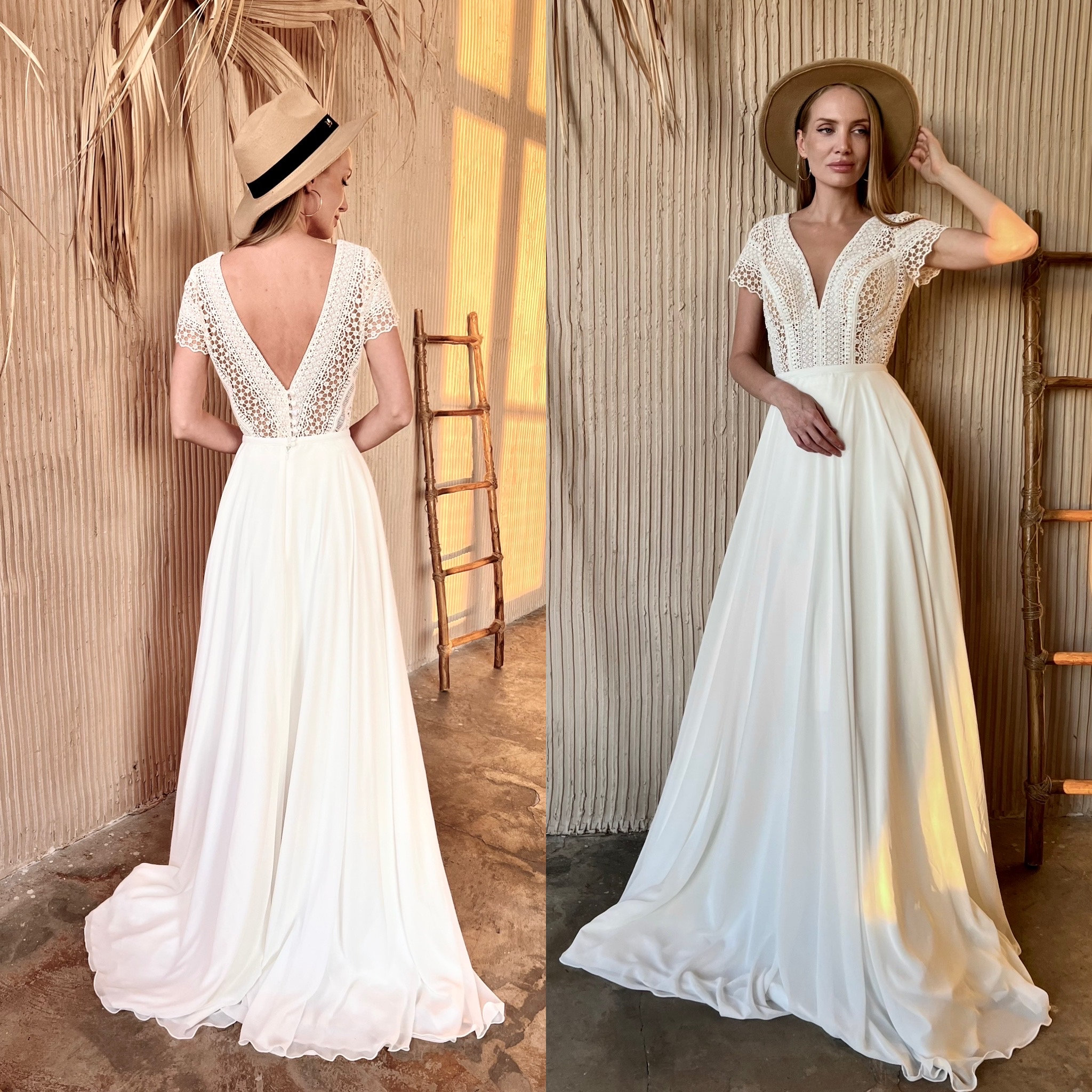 Plus size wedding dresses beach casual hot sale