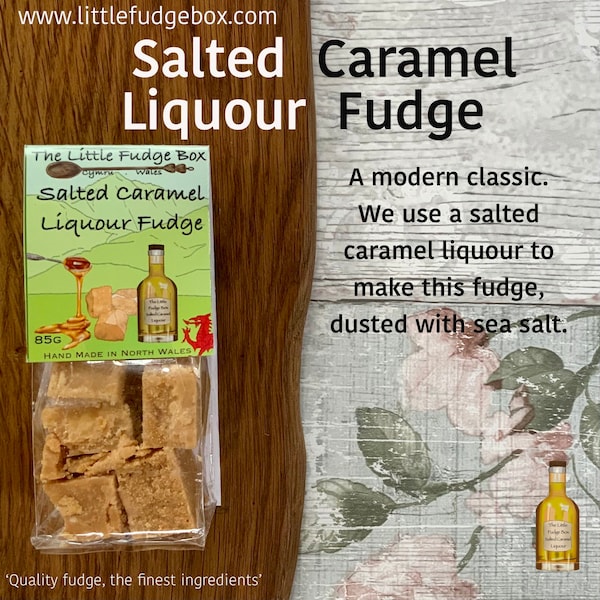 Salted Caramel Liqueur Fudge delicious luxurious crumbly handmade Father’s Day Welsh gluten free vegetarian,local ingredients award winning