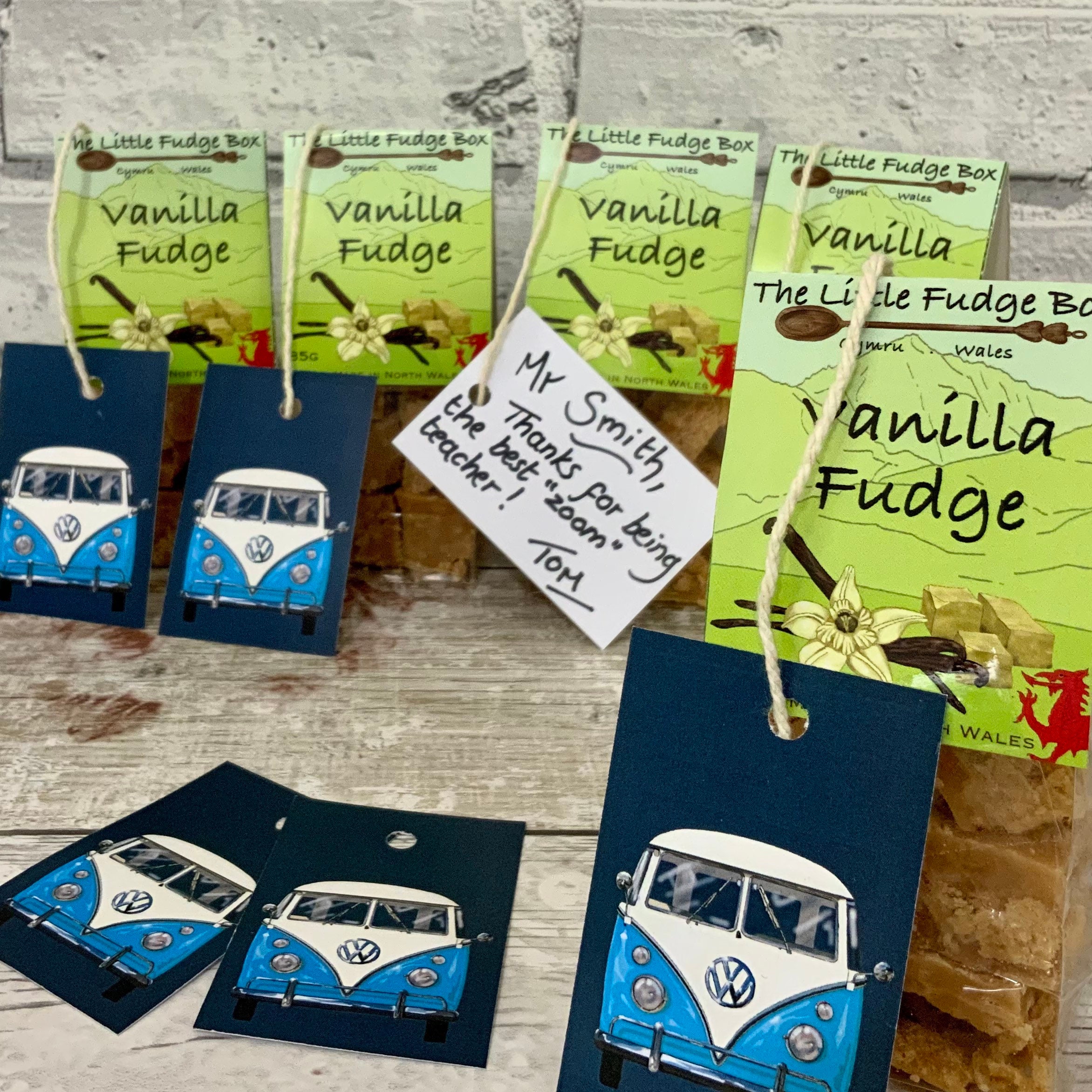 Fudge bags & VW Camper Van Gift tags teacher present special Etsy