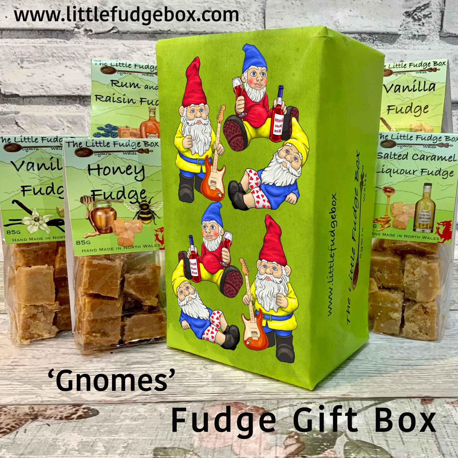 Fudge Gift Box Gnomes personalised 5 flavours hand made Etsy