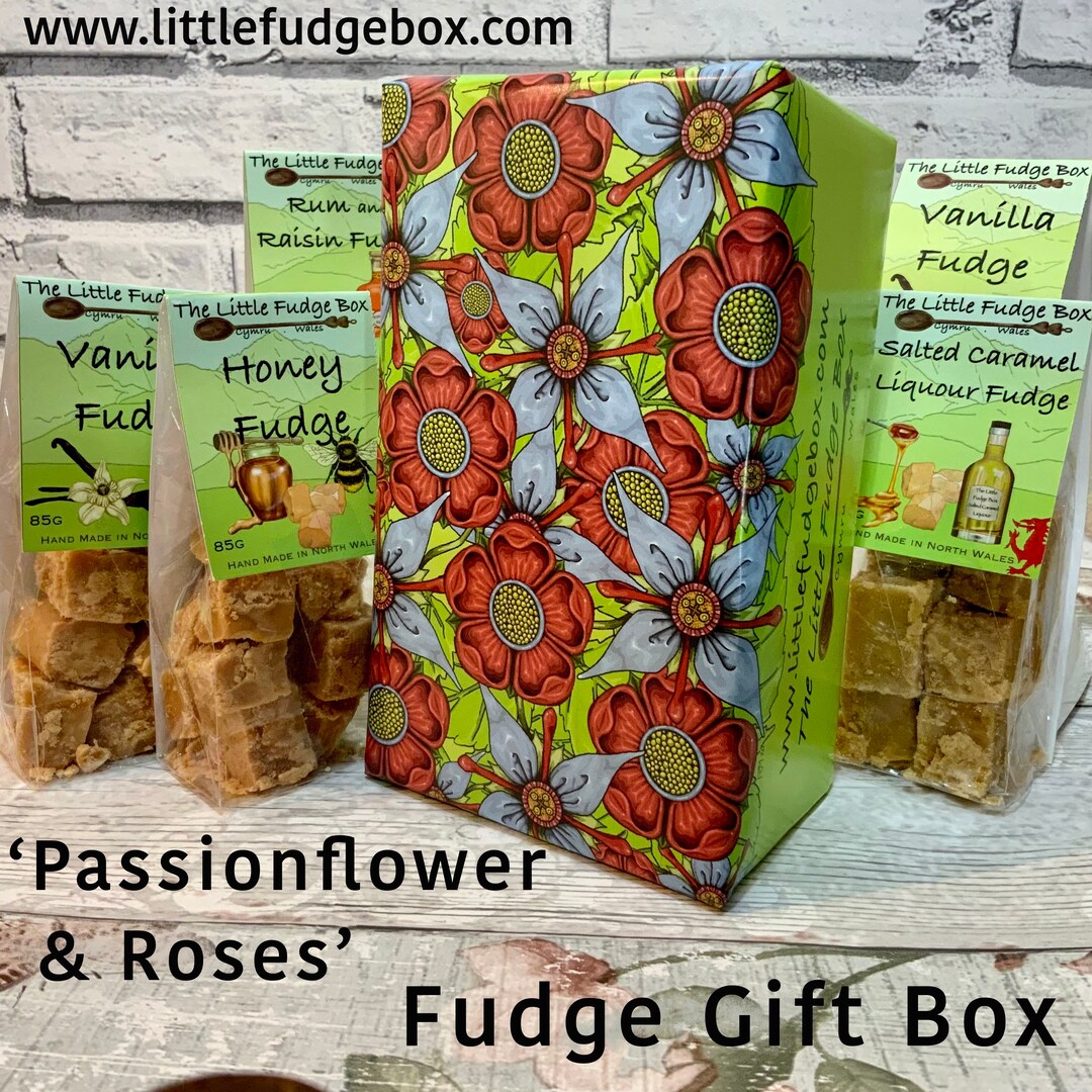 Mothers Day Fudge Gift Box Rose & Passionflower Etsy UK