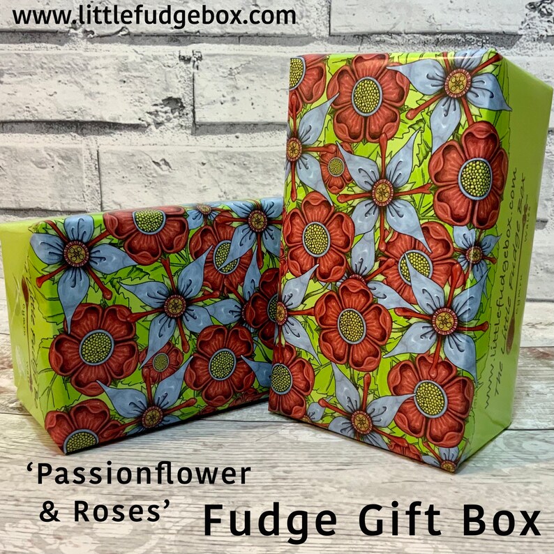 Mothers Day Fudge Gift Box Rose & Passionflower Etsy UK