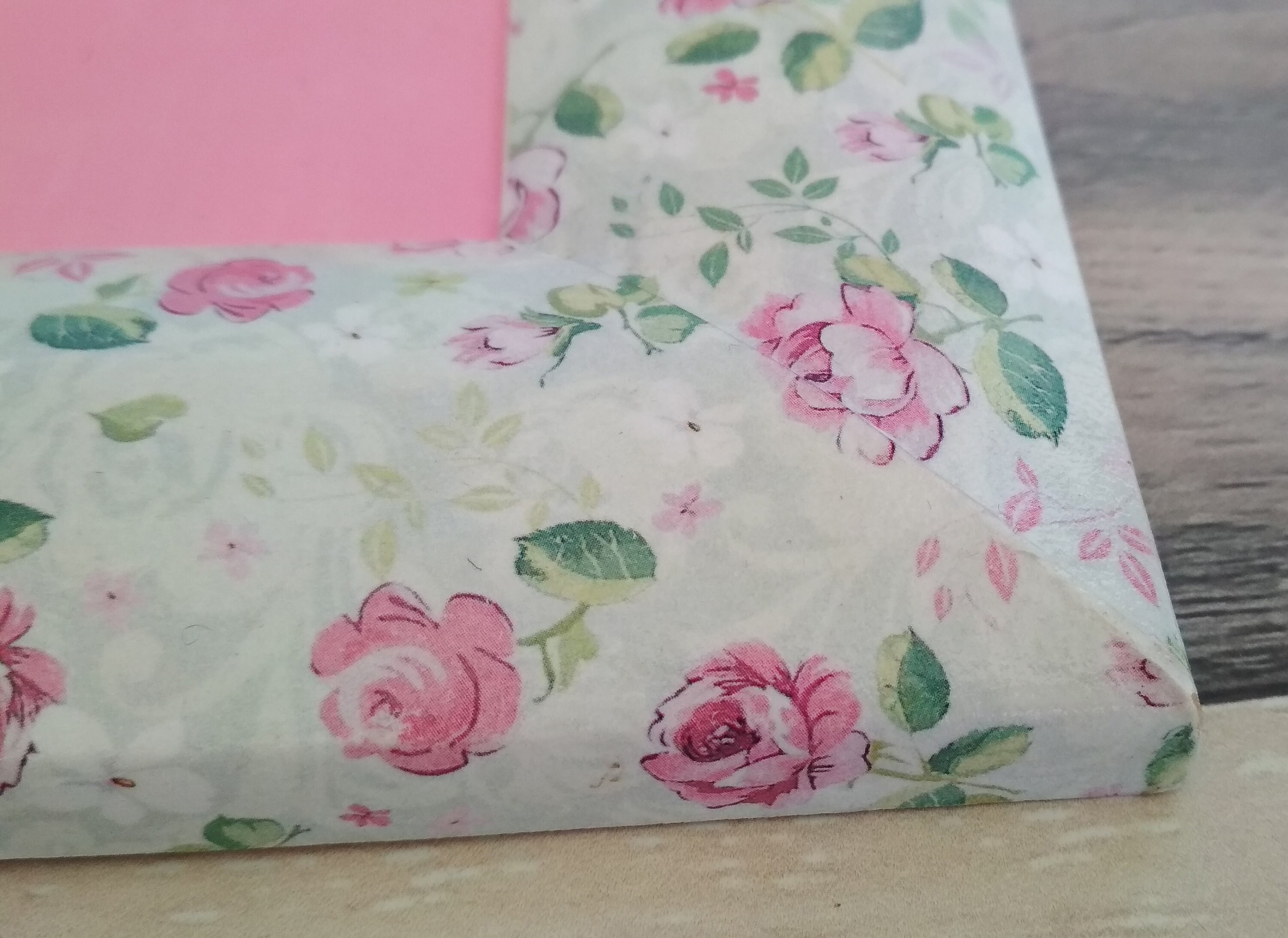 Wooden Photo Frame Decoupage Floral Etsy