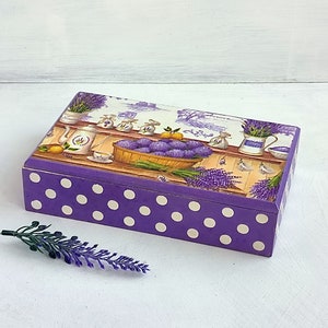 Provence Lavender Decoupage Box Flowers