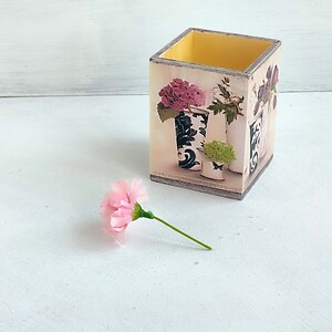 Wooden Box Handmade Floral Decoupage