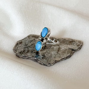 Anello turchese taglia 55 Boho Statement Anello realizzato a mano in argento sterling 925 e turchese dagli Stati Uniti