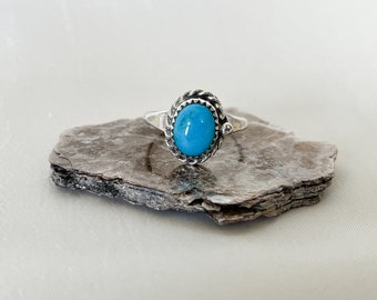 Anello turchese da donna occidentale misura 58 Anello Navajo in argento sterling 925 fatto a mano dagli Stati Uniti